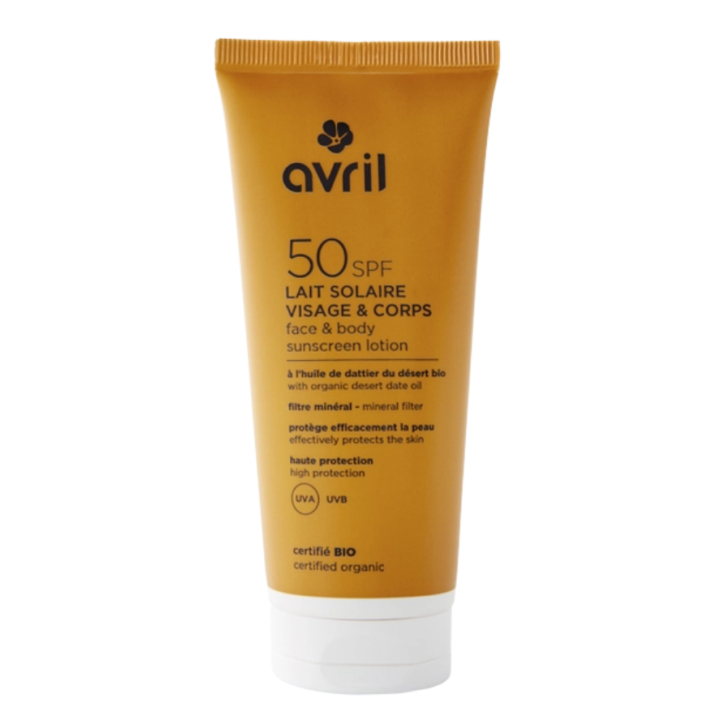 Lait solaire visage & corps spf50 Avril - tube de 100ml