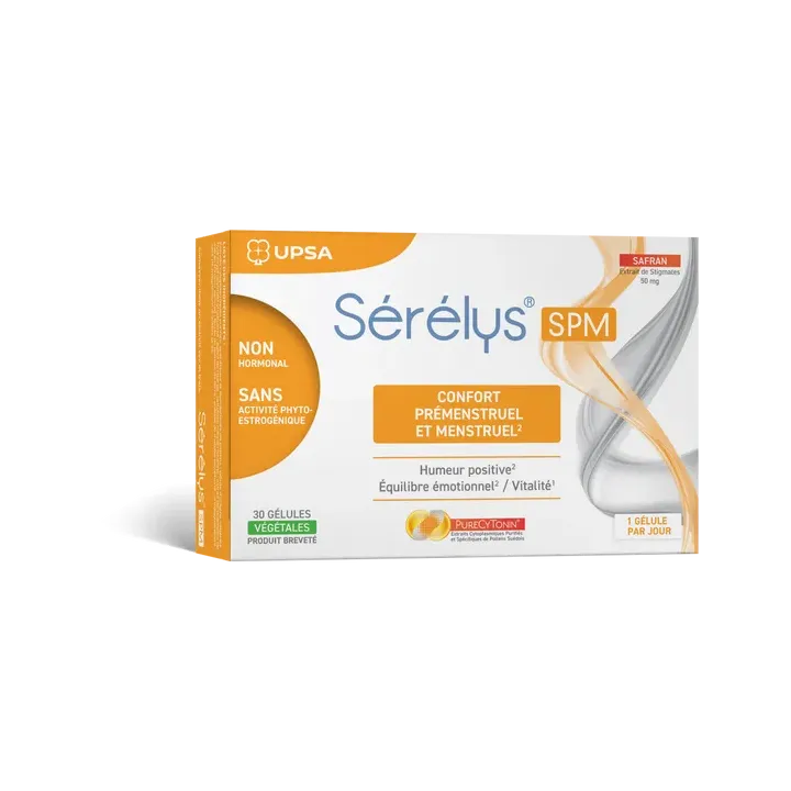 Sérélys SPM Confort prémenstruel et menstruel Upsa - boite de 30 gélules