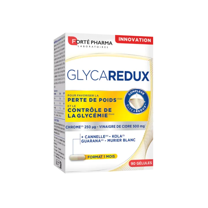 Glycaredux perte de poids Forté Pharma - boîte de 90 gélules
