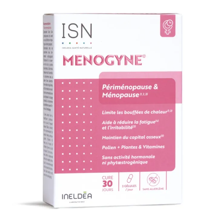 Menogyne périménopause et ménopause ISN - boite de 60 gélules