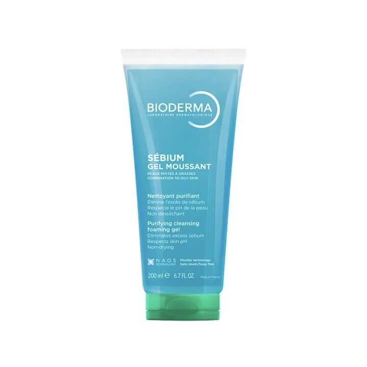 Sébium gel moussant nettoyant purifiant Bioderma - tube de 200ml