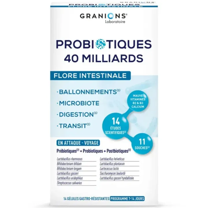 Probiotiques flore intestinale Granions