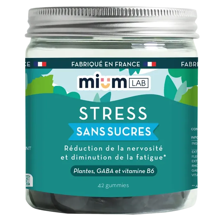 Stress gummies sans sucres Mium Lab - pot de 42 gummies