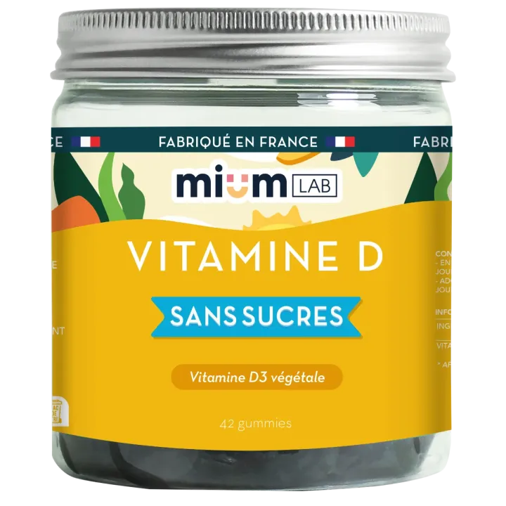 Vitamine D gummies sans sucres Mium Lab - pot de 42 gummies
