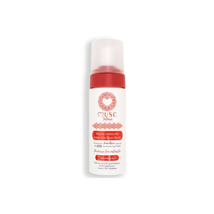 Mousse nettoyante intime au rose mystik Musc Intime - flacon-pompe de 150ml