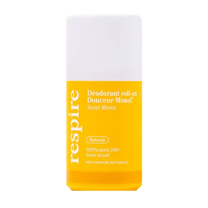 Déodorant douceur monoï Respire - roll-on de 50ml