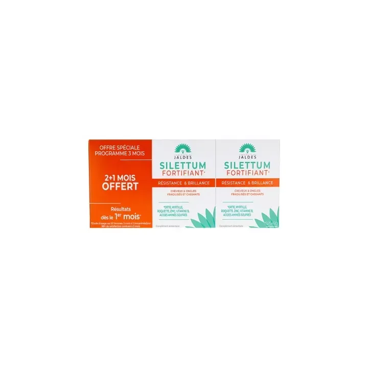 Silettum Fortifiant Jaldes - lot de 3 boîtes de 60 gélules 2+1 offerte