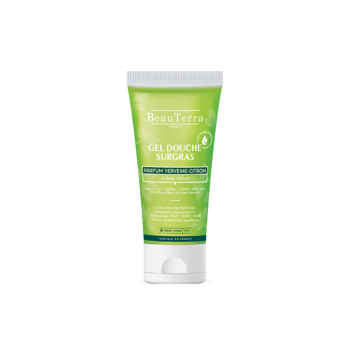 Gel douche surgras verveine citron Beauterra - tube de 100ml