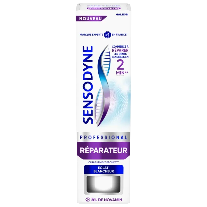 Dentifrice Professional Réparateur éclat blancheur Sensodyne - tube de 75ml 