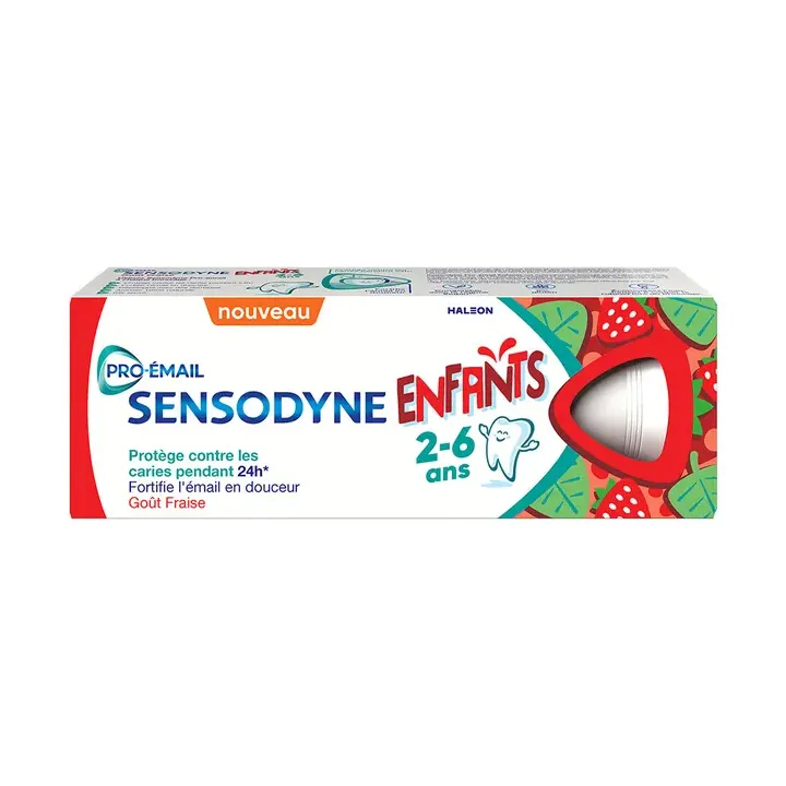 Pro-Email Dentifrice kids avec fluor goût fraise 0-6 ans Sensodyne - tube de 50ml