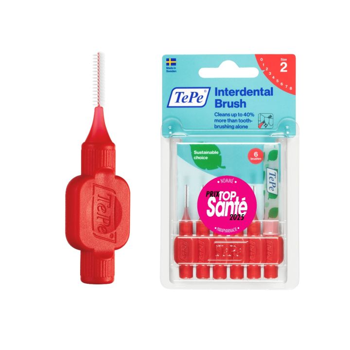 Brossettes interdentaires originales rouge taille 2 (0.5mm) TePe