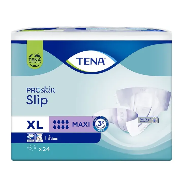 Proskin Couches adultes Maxi Taille XL Tena - paquet de 24 changes