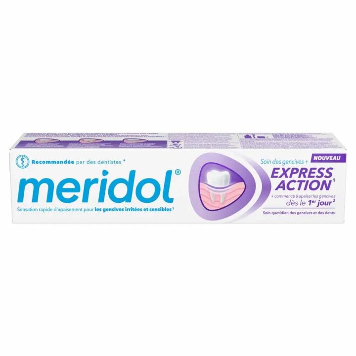 Dentifrice express action soin des gencives Meridol