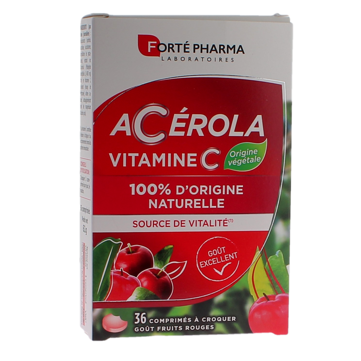 Acérola vitamine C goût fruits rouges Forté Pharma