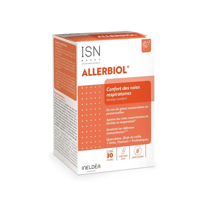 Allerbiol confort des voies respiratoires Ineldea - boite de 60 gélules