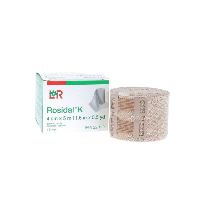 Bande à allongement court Rosidal K Lohmann & Rauscher - une bande de 4cm x 5m