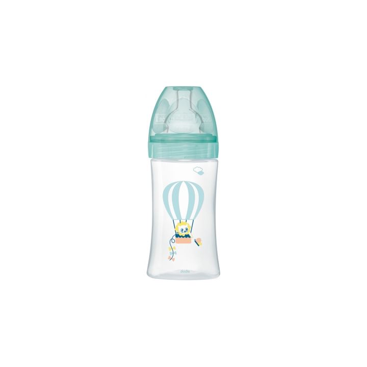 Biberon anti-colique tétine plate 0-6 mois Dodie - un biberon de 270ml