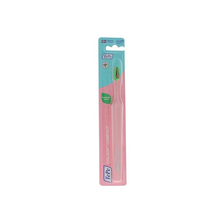 Brosse à dents Colour Compact ultra souple TePe - une brosse à dents