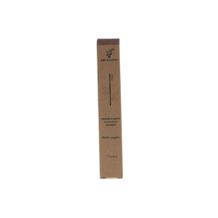Brosse à dents enfants en bambou Cap Bambou - une brosse à dents