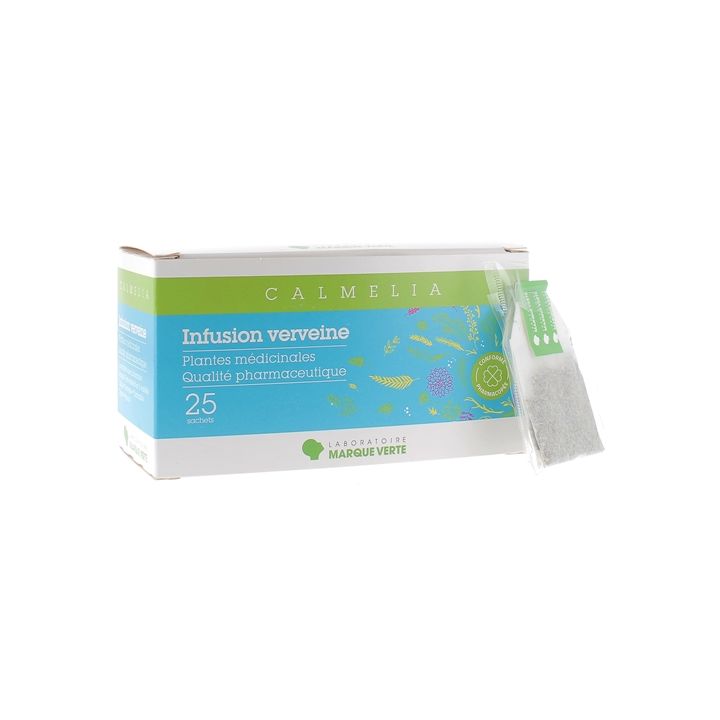 Calmelia infusion verveine Marque verte - boite de 25 sachets