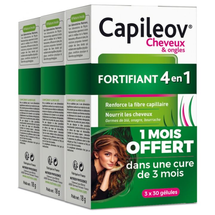 Capileov Fortifiant 4 en 1 cheveux et ongles Nutreov