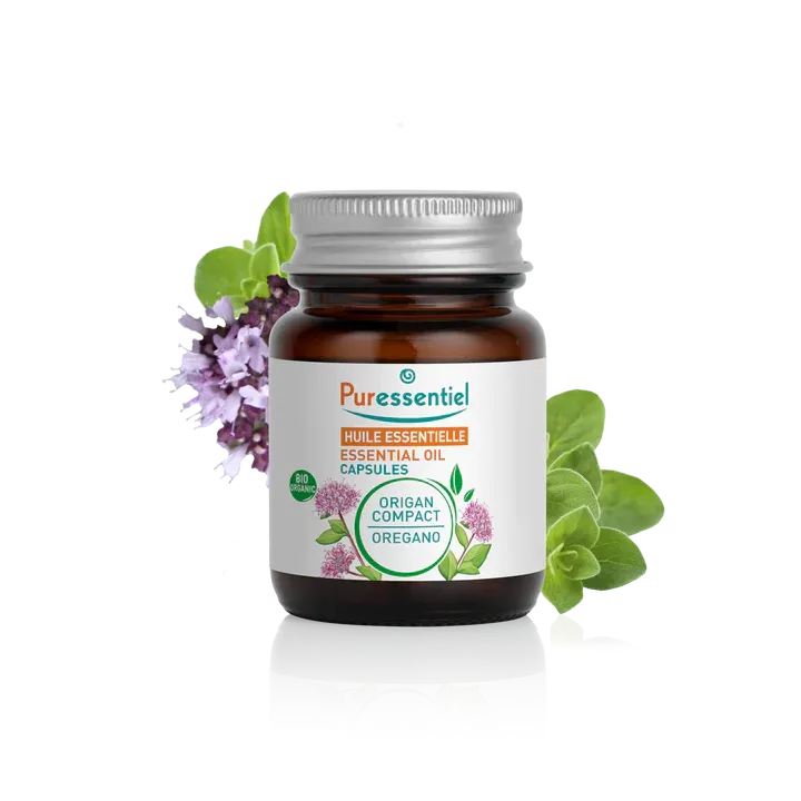 Capsules d'huile essentielle d'origan compact Puressentiel - boîte de 60 capsules