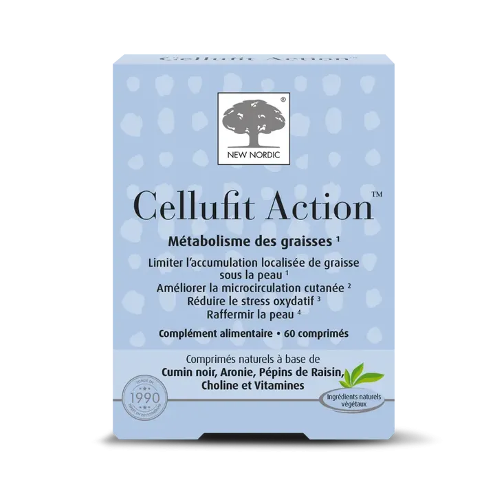 Cellufit action métabolisme des graisses New Nordic - boite de 60 comprimés