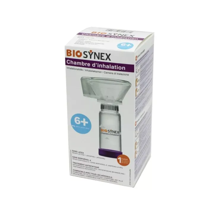 Chambre d'inhalation 6 ans et plus Biosynex - boîte d'une chambre avec masque