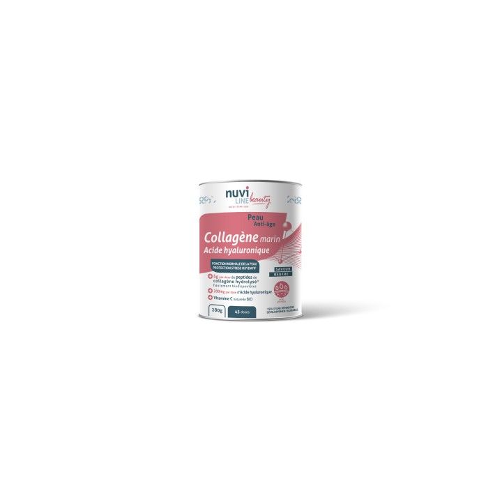 Collagène marin acide hyaluronique peau anti-âge Nuviline - pot de 280g
