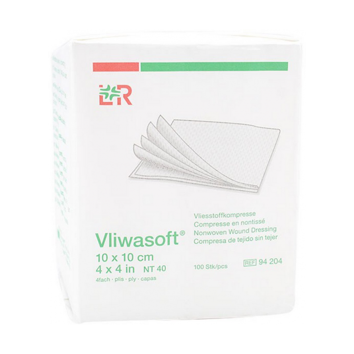 Compresse nontissée non stérile Vliwasoft 10x10cm Lohmann & Rausher - boite de 100 compresses