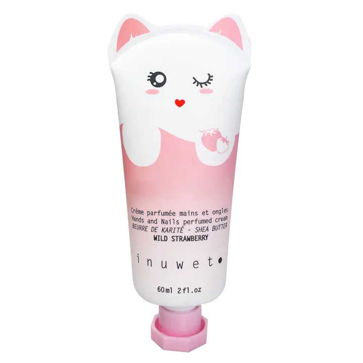Crème mains et ongles parfum fraise des bois Inuwet - tube de 60ml