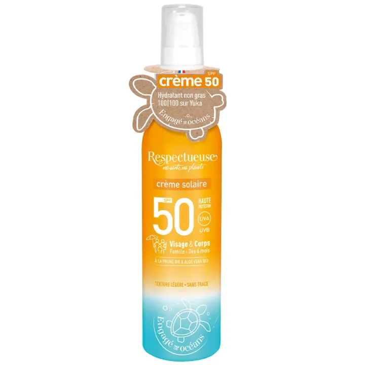 Crème solaire SPF50 Respectueuse - spray de 100ml
