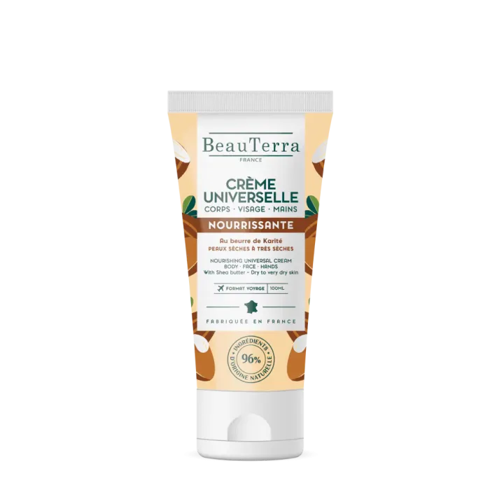 Crème universelle nourrissante au beurre de karité Beauterra - tube de 100ml