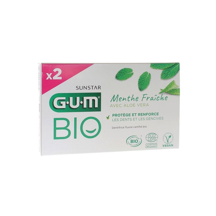 Dentifrice bio à l'Aloe Vera menthe fraîche Gum