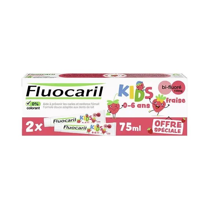 Dentifrice kids 0-6 ans arôme fraise Fluocaril