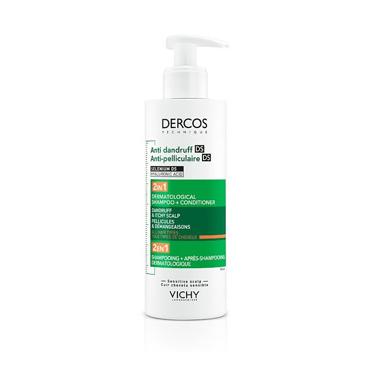 Dercos shampooing antipelliculaire démêlant traitant 2en1 Vichy