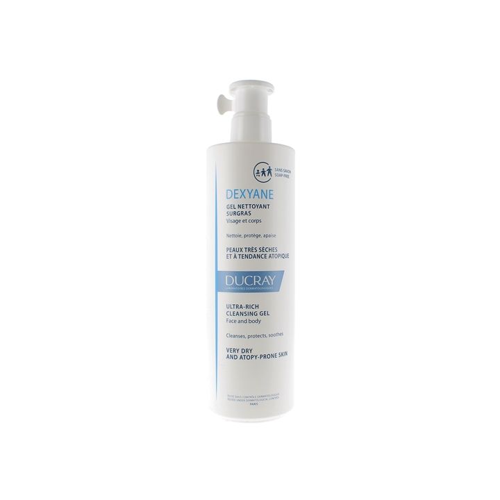 Dexyane gel nettoyant surgras ultra-riche Ducray - flacon-pompe de 400 ml