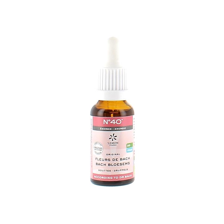 Fleurs de Bach N°40 Énergie bio Lemon Pharma - flacon de 20ml