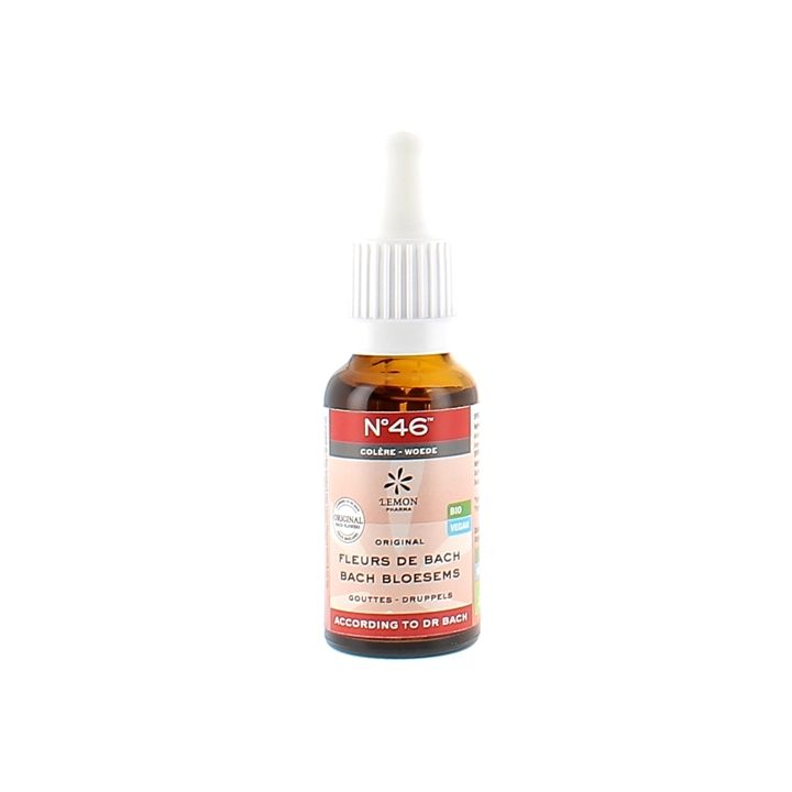 Fleurs de Bach N°46 Colère bio Lemon Pharma - flacon-pipette de 20ml