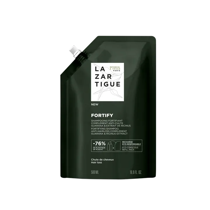 Fortify Shampooing fortifiant anti-chute Lazartigue - éco-recharge de 500ml