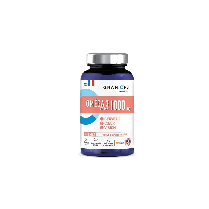 Omega 3 1000mg Granions - boîte de 60 capsules
