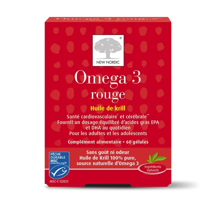 Omega 3 rouge New Nordic - boite de 60 gélules
