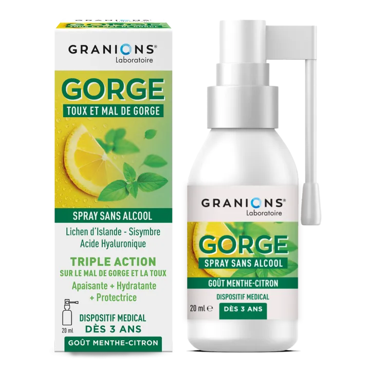 Spray gorge toux et mal de gorge Granions - flacon de 20ml