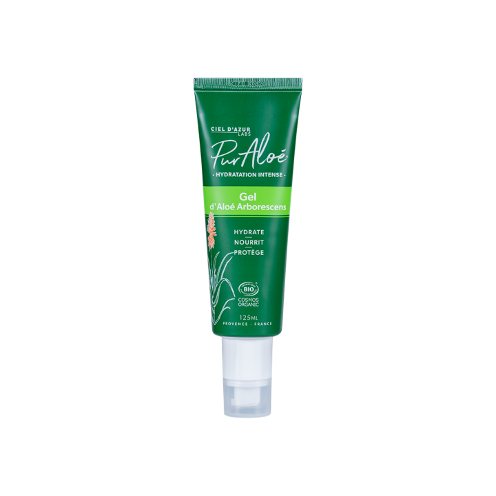 Gel d'Aloé Arborescens bio Pur Aloé - tube-pompe de 125ml