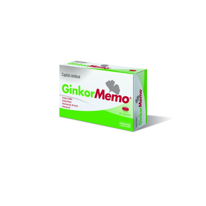 GinkorMemo capital cérébral Tonipharm - boîte de 60 capsules