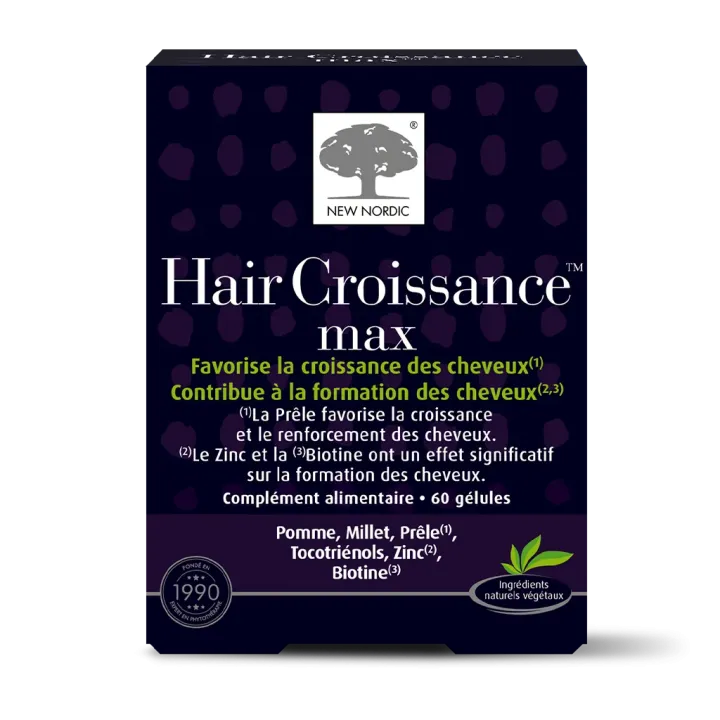 Hair Croissance max New Nordic - boîte de 60 gélules