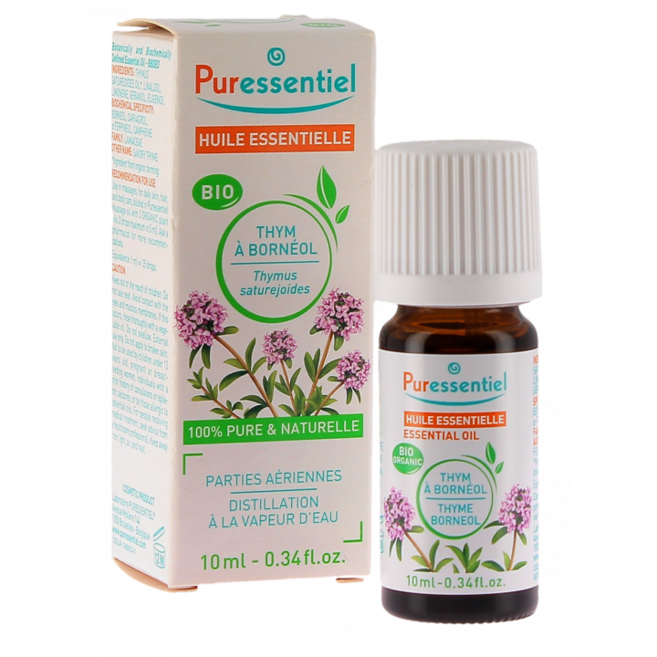 Huile essentielle bio thym à bornéol Puressentiel - flacon de 10ml