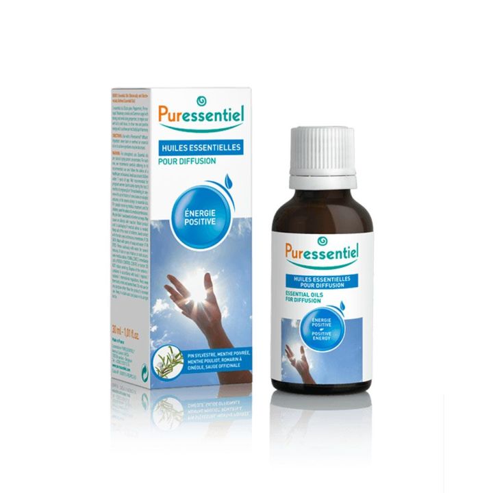 Huiles essentielles pour diffusion énergie positive Puressentiel - flacon de 30 ml