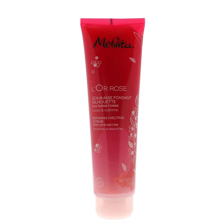 L'Or Rose Gommage silhouette aux baies roses bio Melvita - tube de 150 ml