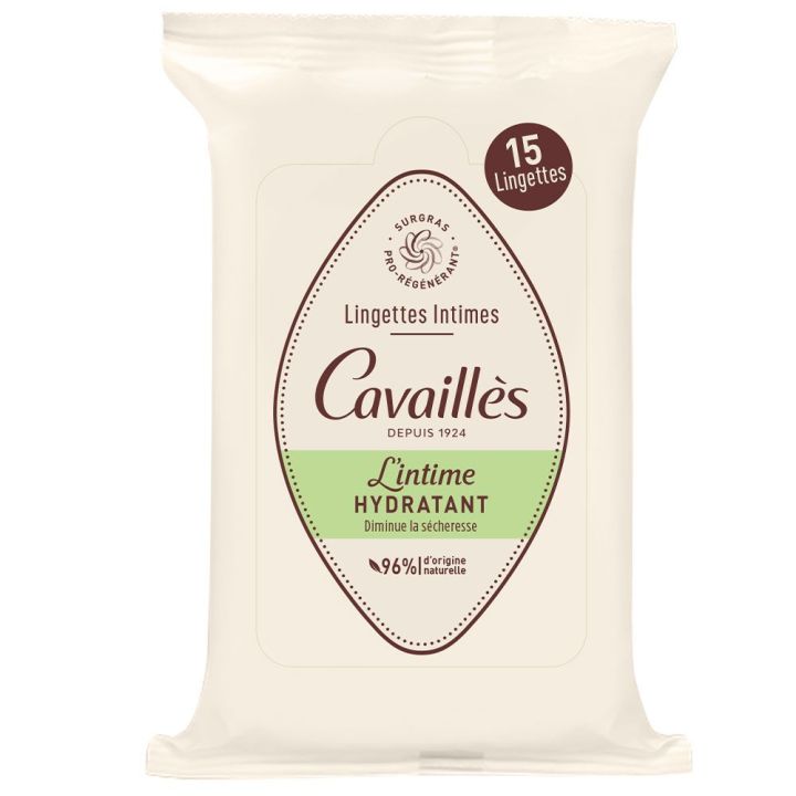 Lingettes intimes spécial sécheresse Rogé Cavaillès - paquet de 15 lingettes
